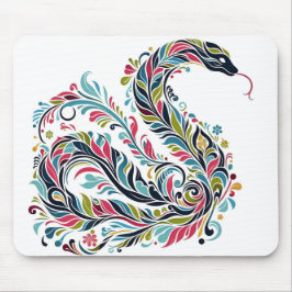 ヘビの年2025：幸運と繁栄を抱く マウスパッド