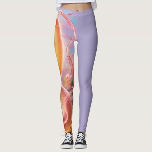 ヘビの年2025：幸運と繁栄を抱く レギンス (正面)