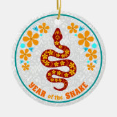 ヘビの年 セラミックオーナメント (正面)