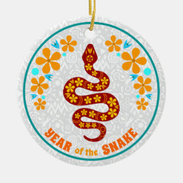 ヘビの年 セラミックオーナメント