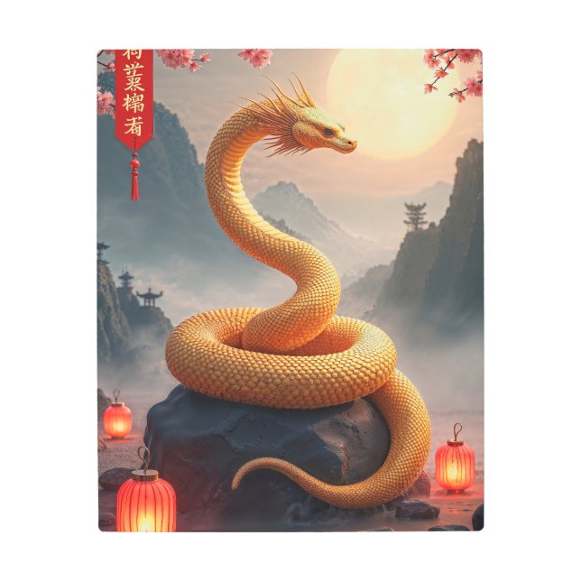 ヘビの年 メタルプリント (正面)