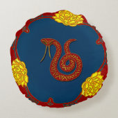 ヘビの年 ラウンドクッション (裏面)