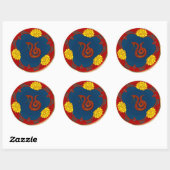 ヘビの年 ラウンドシール (シート)