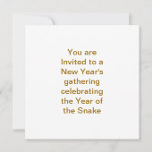 ヘビの年 招待状 (裏面)