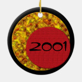 ヘビの年: 2001年2013年 セラミックオーナメント (裏面)