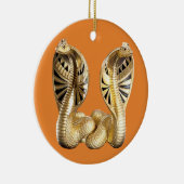 ヘビの恋人のクリスマスの装飾 セラミックオーナメント (右)