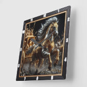 ヘビの戦車：スチールの歌 スクエア壁時計 (傾斜)