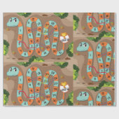 ヘビの梯子のゲーム ラッピングペーパー (フラット)