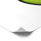 ヘビの漫画のギフト動物のヘビ緑 ポスター (角)