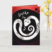 ヘビの火の誕生日 カード (黄色い花)