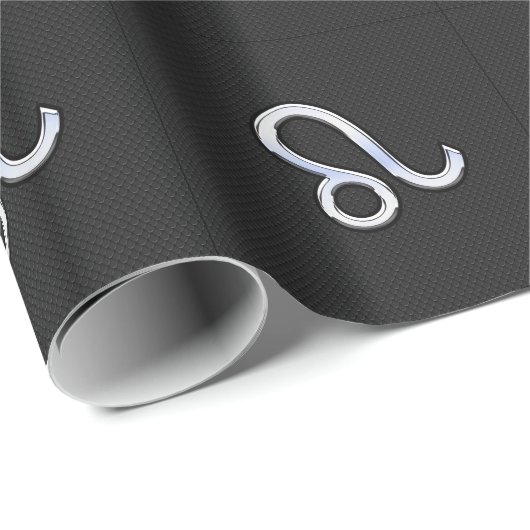 ヘビの皮にクロムのようなレオ〔占星術の〕十二宮図のサイン ラッピングペーパー (ロールコーナー)