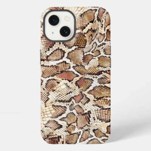 ヘビの皮のデザイン iPhoneケース (裏面)