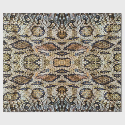 ヘビの皮の模様。ヴィンテージアニマルプリント ラッピングペーパー (フラット)