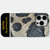 ヘビの皮の複雑なパターンを流す Case-Mate iPhoneケース (裏面 (横))