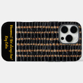 ヘビの皮の複雑なパターンを流す Case-Mate iPhoneケース (裏面 (横))