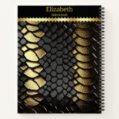 ヘビの皮膚の複雑なパターン ノートブック (裏面)