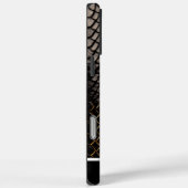 ヘビの皮膚の黒と金ゴールドの印象的なパターン Case-Mate iPhoneケース (裏面 / 右)