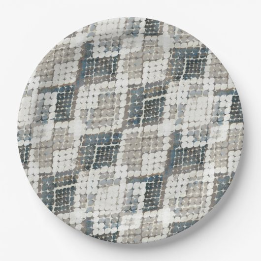 ヘビの皮、アナコンダ、皮膚、ヘビ、捕食者。 ペーパープレート (正面)