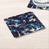 ヘビの皮 スクエアペーパーコースター (アングル)