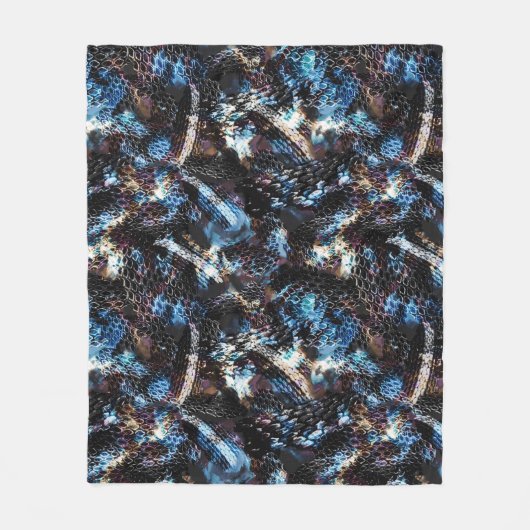 ヘビの皮 フリースブランケット (正面)