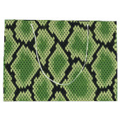 ヘビの皮、動物のパターン、砂漠のパターン ラージペーパーバッグ (裏面)