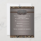 ヘビの皮 RSVP 返信カード 招待状 (裏面)