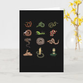 ヘビの種が爬虫類 カード (黄色い花)