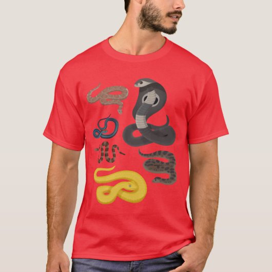 ヘビの種類のギフト Tシャツ (正面)