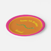 ヘビの紙皿の動物の誕生会 ペーパープレート (アングル)