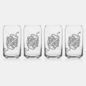 ヘビの結び目[黒] ガラス缶 (裏面)