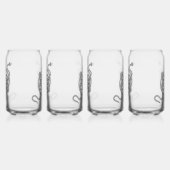 ヘビの結び目[黒] ガラス缶 (左)