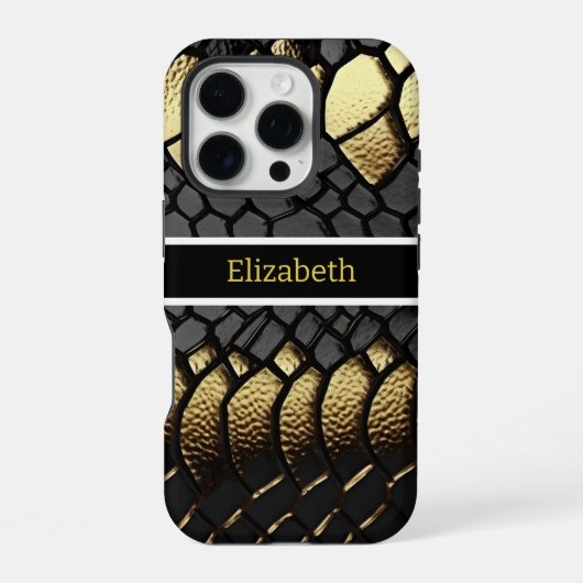 ヘビの肌の複雑な模様 iPhoneケース (裏面)