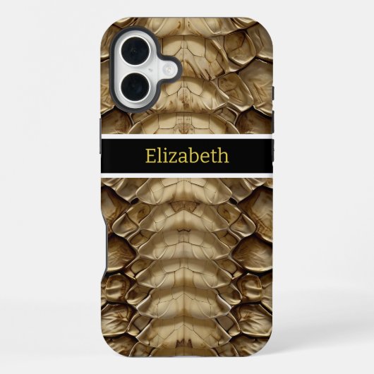 ヘビの肌模様の詳細 iPhoneケース (裏面)