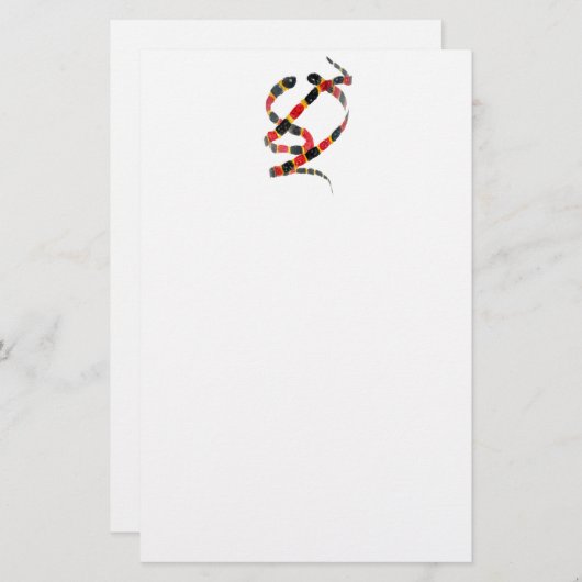 ヘビの芸術をねじること 便箋 (正面/裏面)