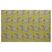 ヘビの葉を使った緑色 ファブリック (ファットクウォーター)