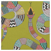 ヘビの葉を使った緑色 ファブリック (クローズアップ)