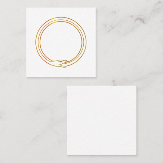 ヘビの記号を摂取しているOuroborosのヘビの金自己 紹介カード (正面/裏面)