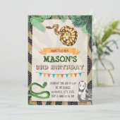 ヘビの誕生日のパーティの招待状 招待状 (スタンド正面)