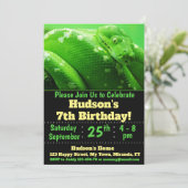 ヘビの誕生日招待状 招待状 (スタンド正面)