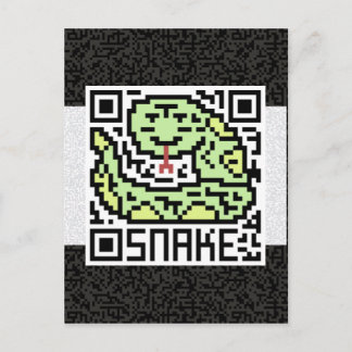ヘビのQRコード ポストカード