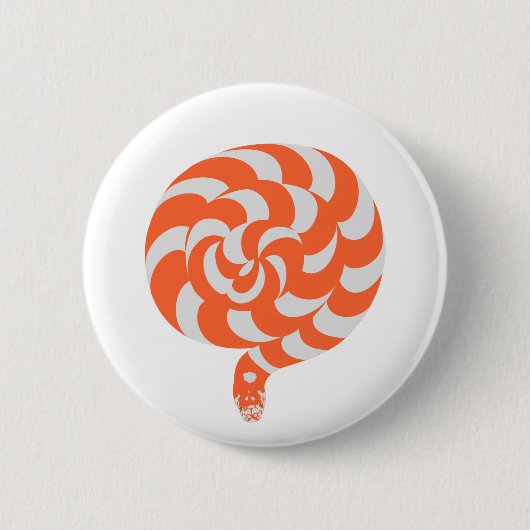 ヘビは棒つきキャンデーボタンのように見えます 缶バッジ (正面)