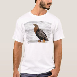 ヘビウ(カンムリヘビウ): 見張り中 Tシャツ