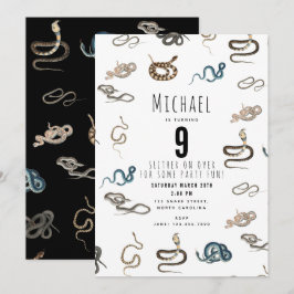 ヘビカラフル爬虫類動物生誕祭パーティーInvi 招待状