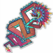 ヘビカラフル類 シール (正面)