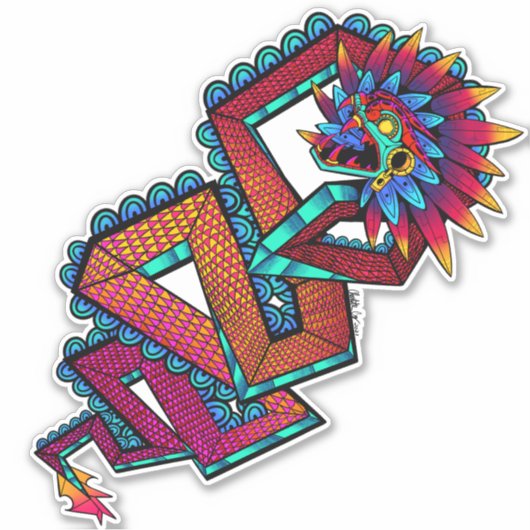 ヘビカラフル類 シール (正面)