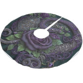 ヘビケルト結び目模様パープルラッピング紙 ブラッシュドポリエステルツリースカート (アングル)