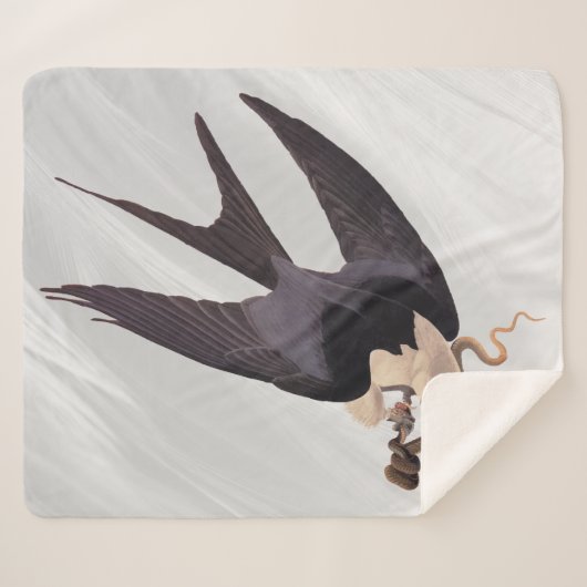 ヘビタカとヘビヴィンテージAudubon シェルパブランケット (正面(横))