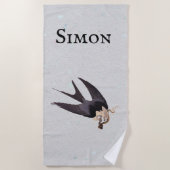 ヘビタカとヘビヴィンテージAudubon ビーチタオル (正面)