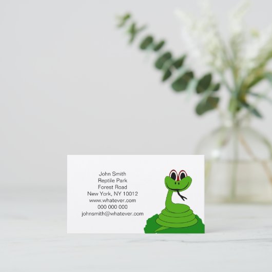 ヘビデザイン 名刺 (スタンド正面)