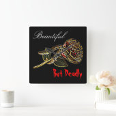 ヘビバラクロックニシキヘビ スクエア壁時計 (ホーム)